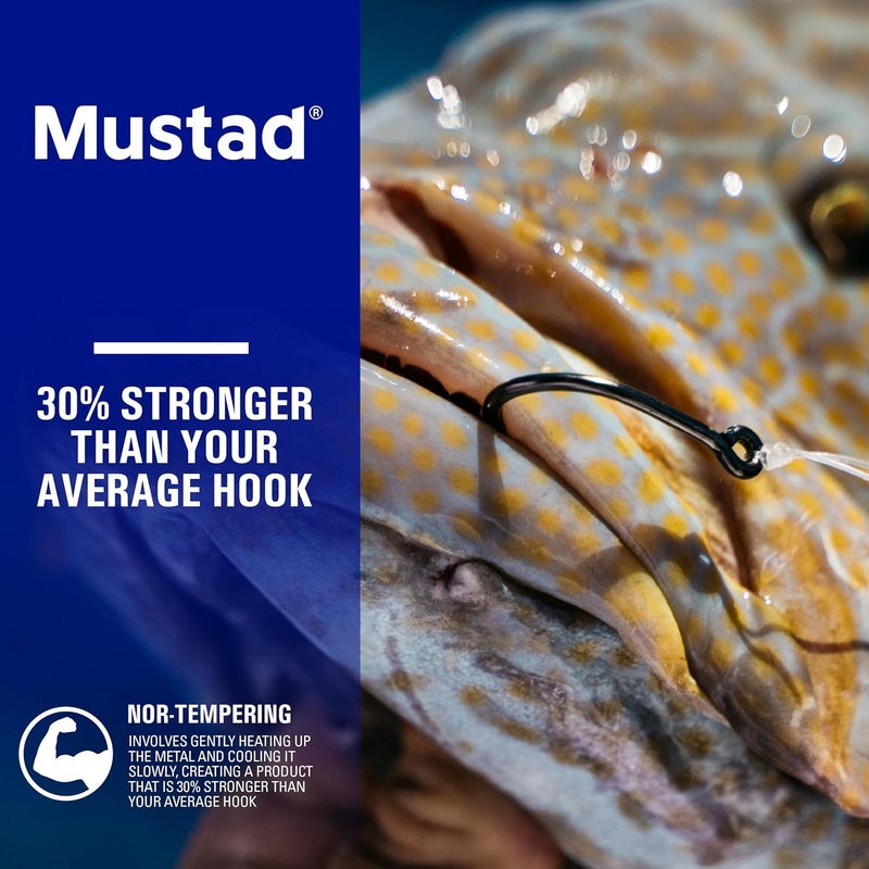 Mustad Classic 39944 Standard Wire Demon Perfect in Line Wide Gap Circle Hook | Saltwater Freshwater Hooks for Tuna, Catfish, Bass and More - Image 2